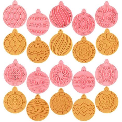 10 emporte-pièces boules de Noël, moules à biscuits à presser, articles de fête (1/4)