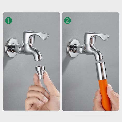 Tube d'extension universel avec connecteur, flexible à 360°, pour robinet de lavabo de salle de bain, cuisine et salle de bain. (1/4)
