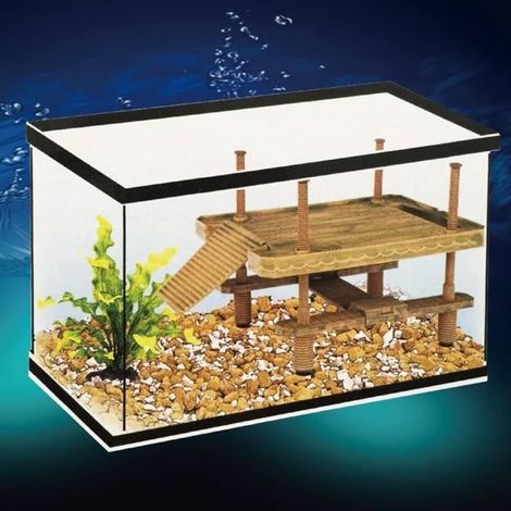 Plate-forme flottante pour tortues et reptiles en ABS à ventouse, 40,5 x 28 x 41 cm (1/4)
