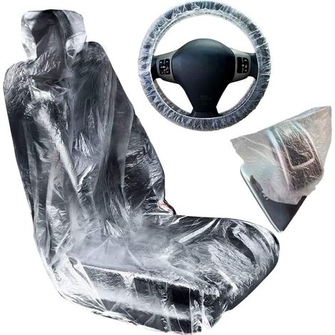 30 Stück transparente Einweg-Autositzbezüge aus Kunststoff, Einweg-Autositzbezüge, transparente Autositzbezüge, halten Ihre Sitze sauber für die Autopflege
