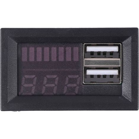 Voltímetro digital de 12,6 V con pantalla LED roja para baterías de vehículos. (1/4)