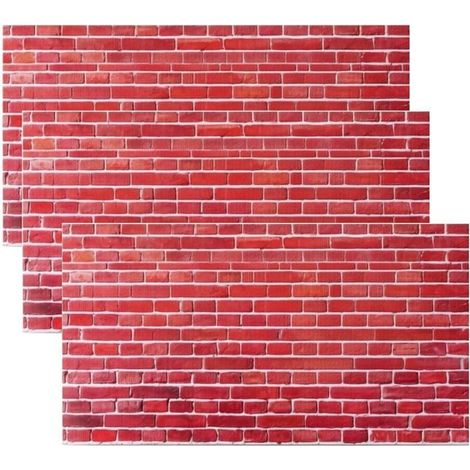 Papier Peint Brique Rouge Adhesif Mural Imitation Fausse Pierre Decor 1Pc[BI187] (1/5)