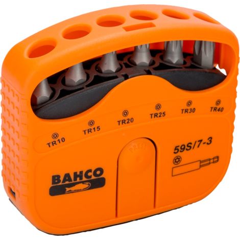 Bahco 1/4 Bitsatz für TORX-Schrauben mit Sicherungsstift 22 mm x 65 mm x 75 mm - 7-tlg. (1/3)