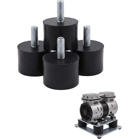 Silent Bloc M6, Supports Antivibrations en Caoutchouc (M6x18, 20x20mm) Alignement pour Quads (1/5)