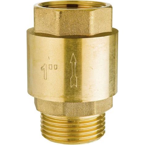 Clapet anti-retour en laiton, clapet anti-retour d'entrée et de sortie fileté 1", adapté aux conduites d'eau, compteurs d'eau, chauffe-eau (1/4)
