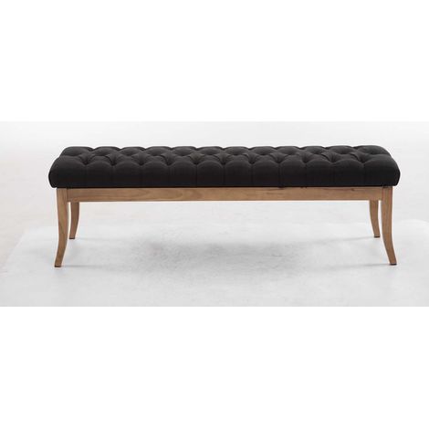 Banco Recibidor Ramses En Tela & Madera Clara Gris oscuro 150 cm