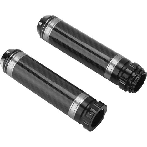 Poignées de Guidon à Moto, Poignées de Moto en Fibre de Carbone étanche Universelle 2pcs Barre Couvercle de (1/5)