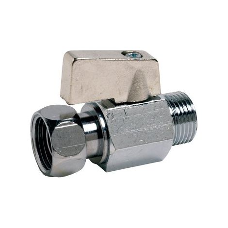 Dipra 374034 Robinet de Chasse d'Eau, Droit, 1/4 de Tour, avec Ecrou Tournant
