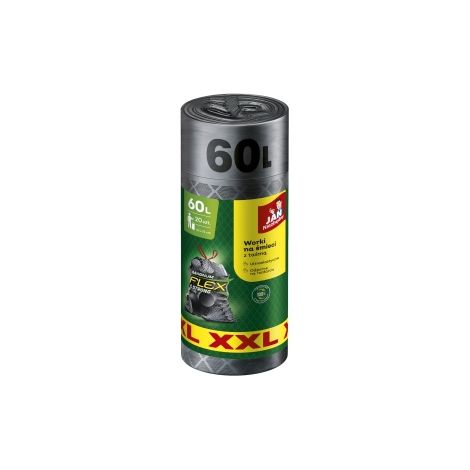 Jan Niezbędny Müllsäcke mit Umreifung schwarz 60L 20 Stück.