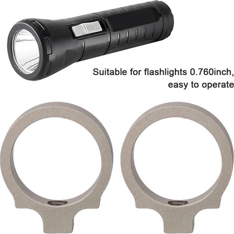 Bague d'adaptateur EX313-DK pour projecteur robuste en alliage d'aluminium, compatible lampe torche 0.760 pouce (1/4)