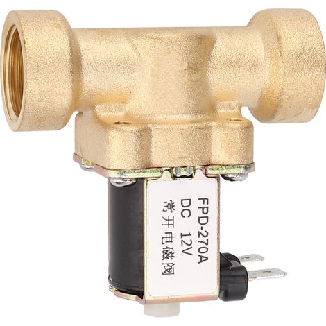 G1/2"-Innengewinde, normalerweise offen, elektromagnetisches Magnetventil aus Messing (DC12V) (1/5)