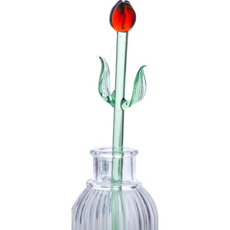 Bouquet de fleurs en verre soufflé à la main, idéal pour la Saint-Valentin, Noël ou un anniversaire. Décoration (1/5)