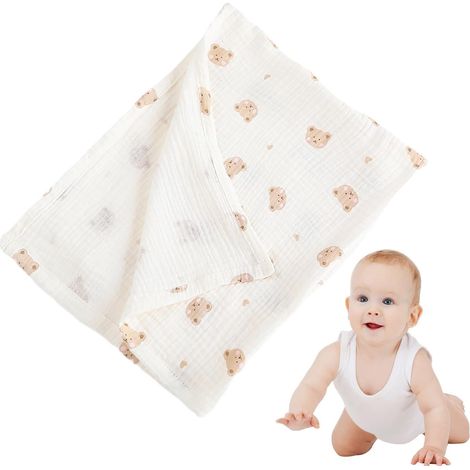 Couverture bébé - Couvertures de lit à emmailloter - Couverture d'emmaillotage Respirante et Confortable pour la Peau pour garçons et Filles (1/5)