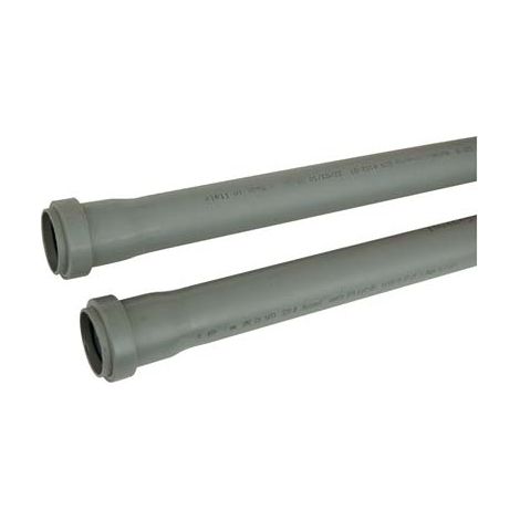 TUBO SCARICO IDRICO AD INNESTO 2 BICCHIERI - PP GRIGIO MM 40 CM  50- 10 pezzi