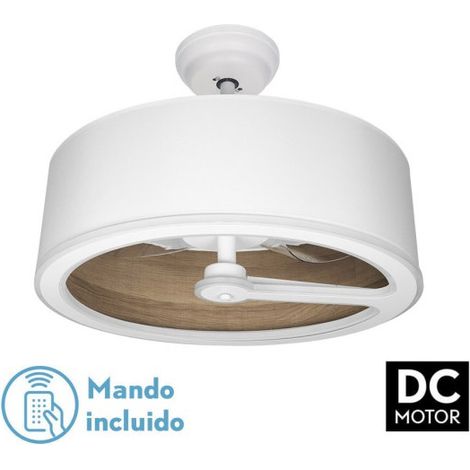 Ventilatore Tatiana DC 110W Bianco/Legno scuro 3 pale 9350 lm 62 cm 3CCT Telecomando (1/3)