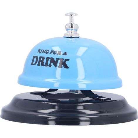 Sonnette d'appel de restaurant avec base antidérapante, sonnette de service de bar manuelle pour les réunions, les dîners et les écoles (bleue) (1/5)