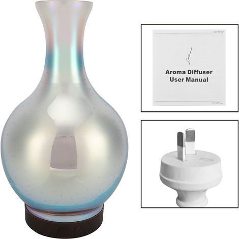 Diffuseur d'huiles essentielles ultrasonique 100ml, humidificateur d'aromathérapie avec veilleuse LED, prise AU. (1/5)