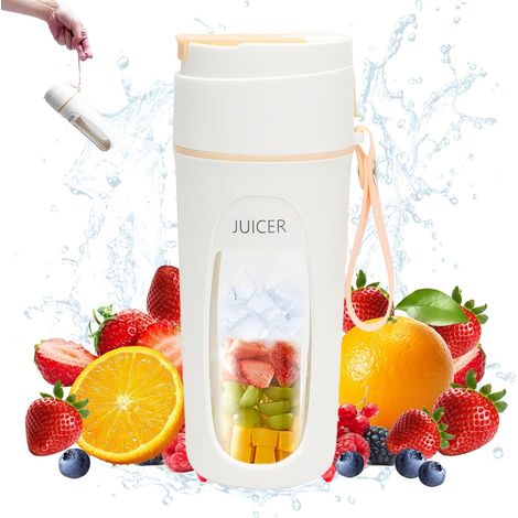 Mixeur Portable, Personnel Mini Mixeur, 22,000RPM, Smoothie Blender, Mini Fruits Mélangeur, 340ML, Rechargeable Fruits Mélangeur, Petit Mixeur, Smoothie Blender Portable