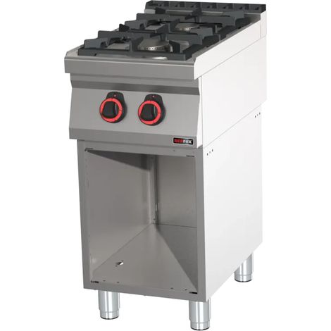 Fourneau à gaz 2x brûleur ECO avec soubassement REDFOX - SPB 70/40 G - REDFOX