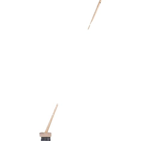 Brosse de Nettoyage, Poignée en Bois, Longueur de 135 cm, Convient pour les Pavés, Poils Durables, Élimination Efficace des Mauvaises Herbes (1/5)