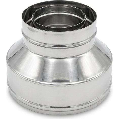 Maka Riduzione Canna Fumaria Doppia Parete Aria Inox Inox Ø 130 a 100 mm (1/5)