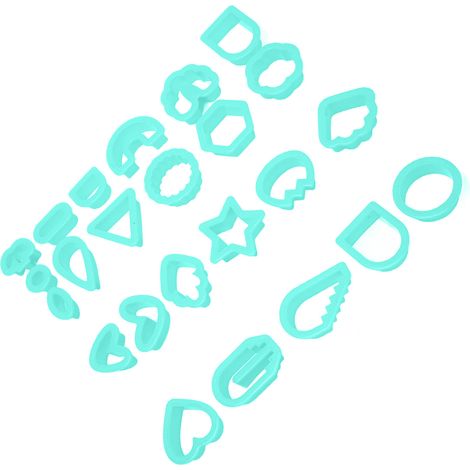 Emporte-pièces pour boucles d'oreilles en pâte polymère (24 pièces) - Bord épais - Qualité alimentaire - Idéal pour gâteaux, bougies et autres créations vertes (1/5)