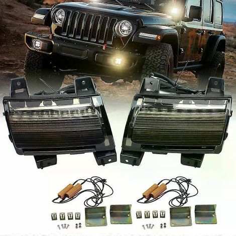 Feux de jour à LED pour Jeep Wrangler JL Sport, clignotants d'aile, feux de jour (DRL), nouveaux feux de jour