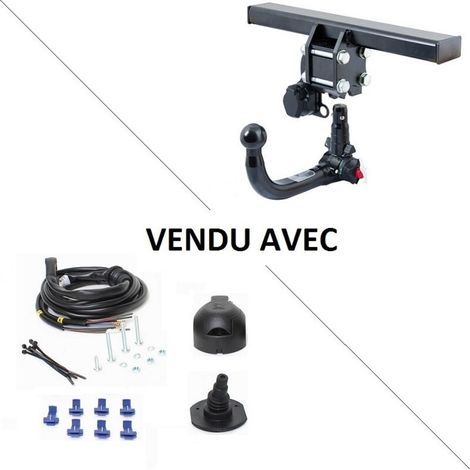 Attelage Dacia Duster y compris Facelift & Look Sport (04/10-11/13) RDSOV + faisceau universel 7 broches (1/2)