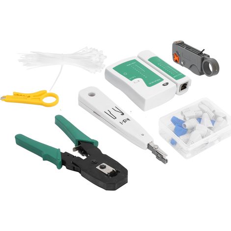Kit d'outils pour câblage réseau, détection de câbles, dénudage de fils, clé hexagonale combinée YG-P107 DC9V (1/5)