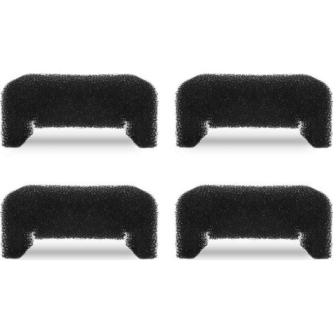 Filtre de fontaine, filtre en mousse éponge pour fontaine ronde et cubique, lot de 4 filtres, filtre en mousse pour distributeur d'eau (noir) (1/4)