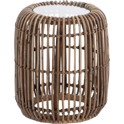 Table d'appoint Elwood en Rotin - Naturel, transparent (1/3)