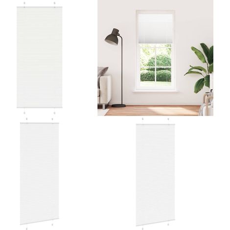 vidaXL Store plissé blanc 90x200 cm largeur du tissu 89,4 cm polyester (1/5)