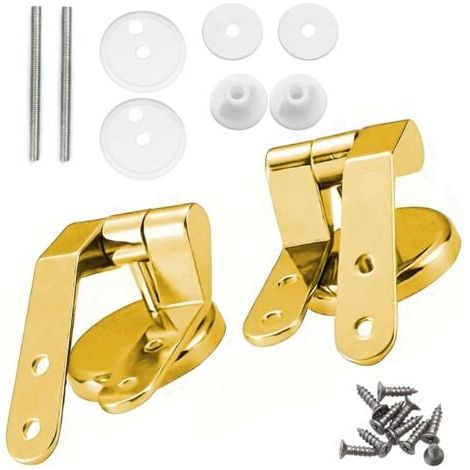 Charnière de siège de toilette, accessoires de siège de toilette en alliage de zinc [or] (1/5)