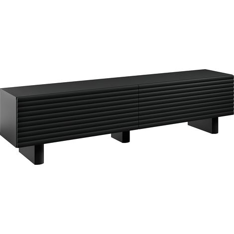 Mobile TV con 2 ante in MDF 180 cm Nero - LUDIMA (1/4)