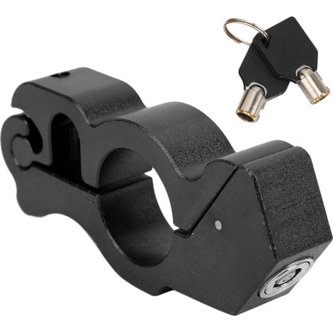 Poignée de guidon moto antivol en aluminium, protection de frein, verrou de sécurité, noir (1/5)