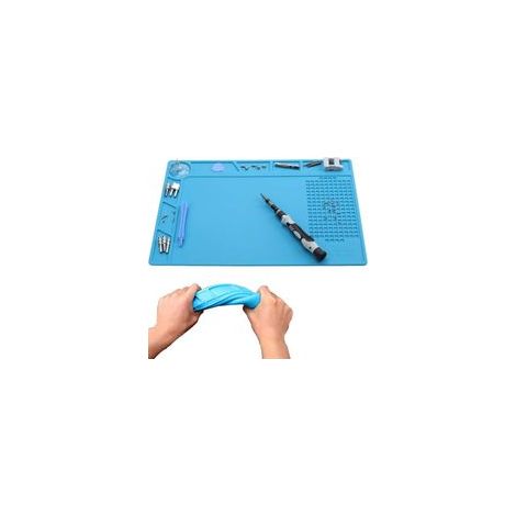 Tapis de soudure en silicone, 500 ℃ résistant à la chaleur antidérapant tapis de réparation en silicone souple tapis de réparation électronique tapis de travail tapis de réparation po (1/4)