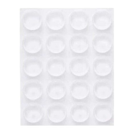 40x transparent adhesive door stopper, 22 x 5 mm, door buffer, transparent door stopper, wall door damper (1/4)
