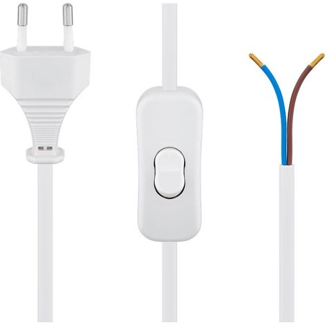 Cable alimentacion con interruptor tipo C 1.5 M Blanco (1/4)