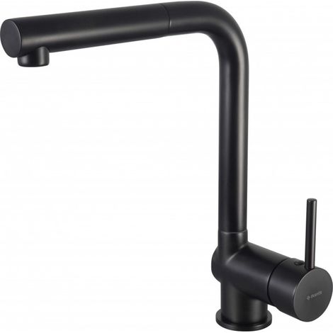 Grifo de cocina con caño extraíble negro BCA N73M