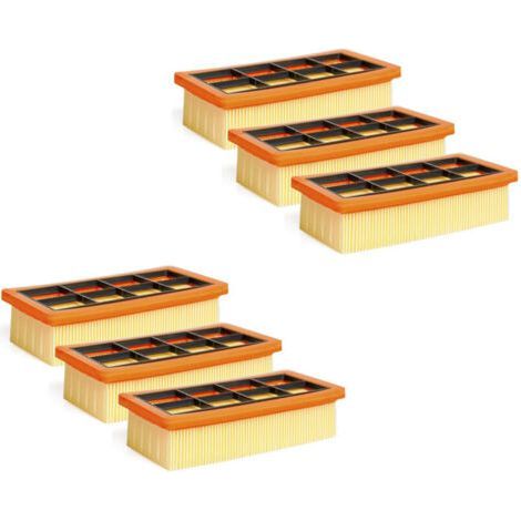 Lot de 6 Filtres Plissés pour Aspirateurs Kärcher AD 3200, AD 3 & AD 4 Premium, Accessoire 6.415-953.0 (1/5)