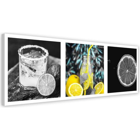 Tableau décoratif Boisson au citron panoramique 90x30 (1/5)