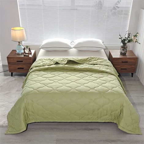 Couette Légère Été - 100 x 150 cm - Coton 98 % Elasthanne 2 % - Pour Lit Simple ou Queen - Usage Toutes Saisons - 1 Pièce (1/5)