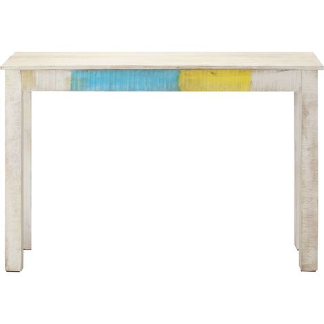 Maison Exclusive - Tavolo Consolle Bianco 115x35x77 cm in Legno di Mango Grezzo