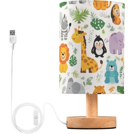 Kcldeci Lampe de chevet mignonne d'animaux la jungle pour chambre (1/5)