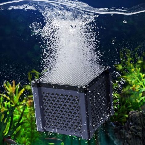 1 Filtre à charbon actif, Cube filtrant, Purification eau, Élimination odeurs, Pour aquarium abreuvoir cheval étang (1/4)
