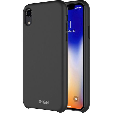 Coque en silicone liquide pour iPhone X & XS - Noir