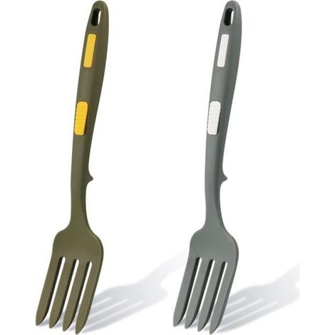 Fourchette Silicone - Résistante Chaleur Et Flexible - Pour Cuisson Et Service - Lot De 2 Pièces (1/5)