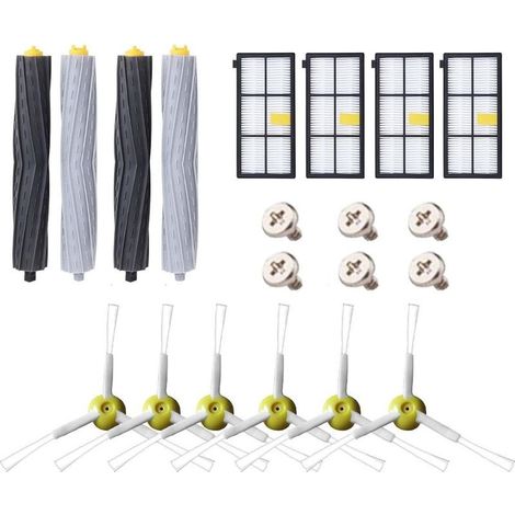 Kit Pièces accessoires compatible avec Roomba serie 800 805 850 860 865 866 870 871 880 886 890 891 895 896 900 960 965 966 980 Filtres et Brosses pour Aspirateur Robot de ABC life, 20in1 (1/5)