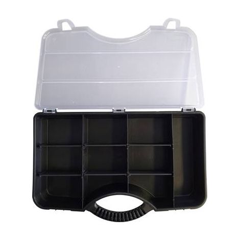 Caja de almacenamiento alutec to 710 tapa transparente 10 compartimentos