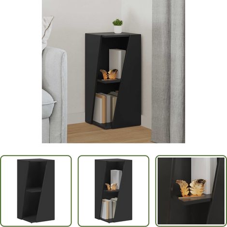 Holzregal -  Seitenregal Schwarz 33 x 32 x 70,5 cm Holzwerkstoff (1/5)